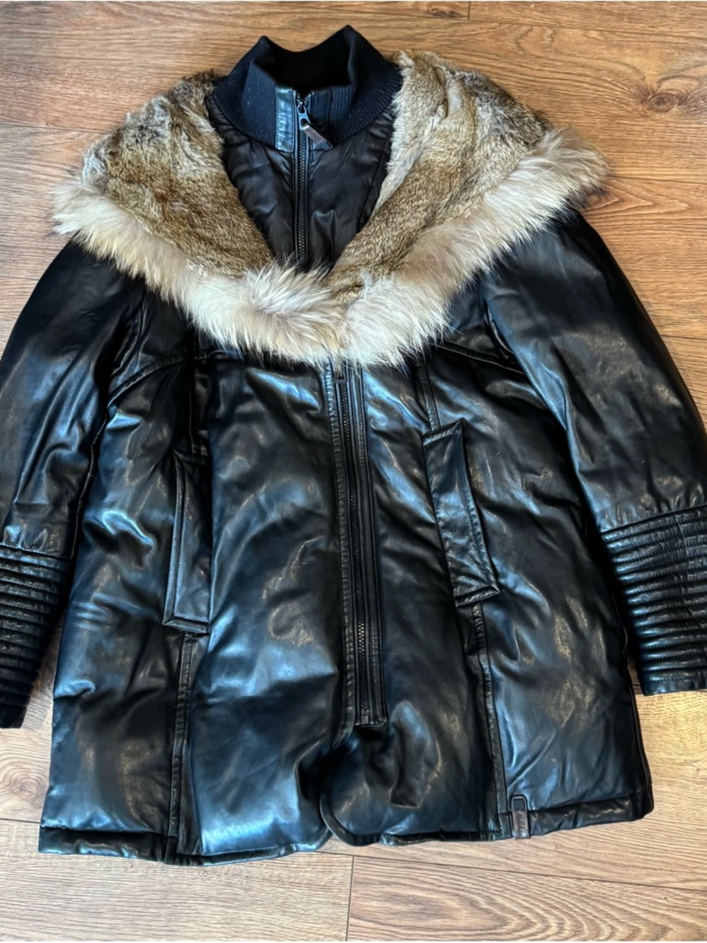 Rudsak Adelyna XL Real Leather And Fur Coat - Picture 3 of 16